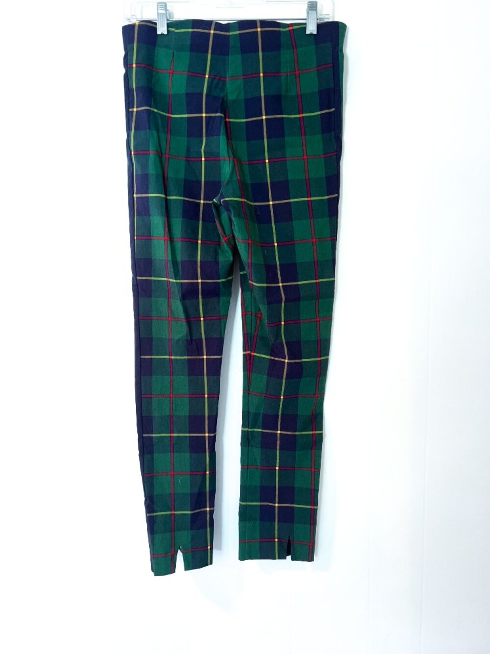 GRETCHEN SCOTT gripeless pull on pants in green plaid holiday Medium - Picture 9 of 16